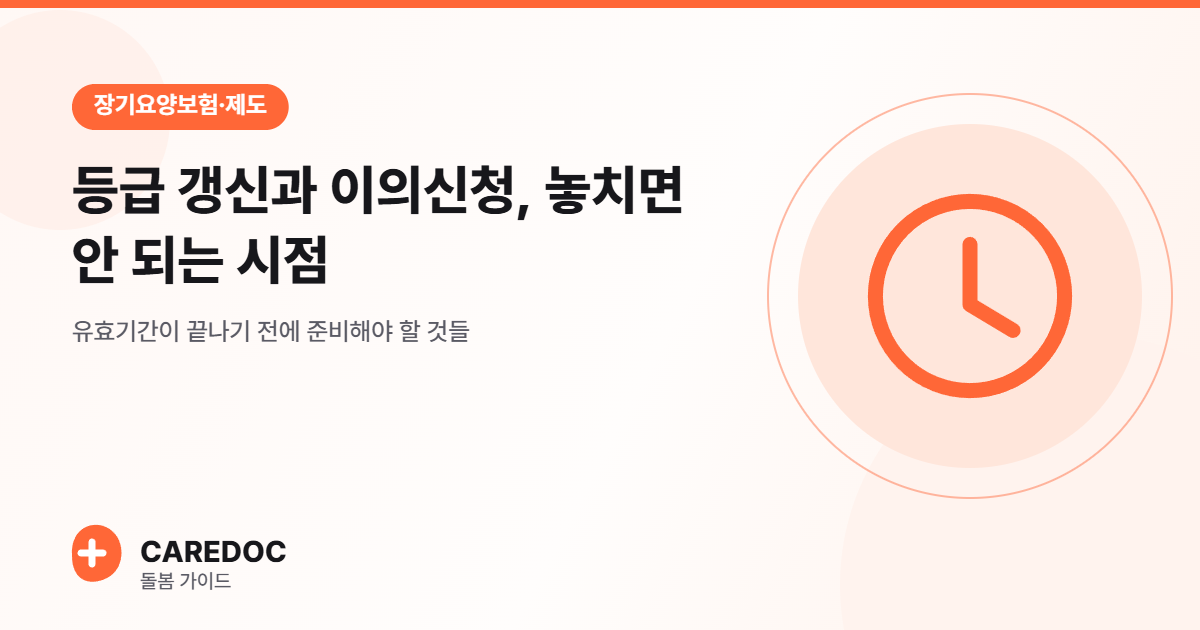 등급 갱신과 이의신청, 놓치면 안 되는 시점